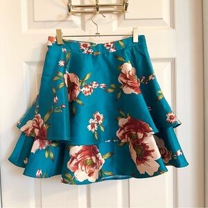 Blue floral city vibe skirt